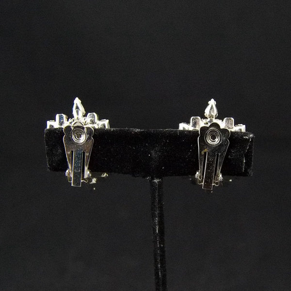 Vintage Blue Rhinestone 3D Earrings Cats Like Us