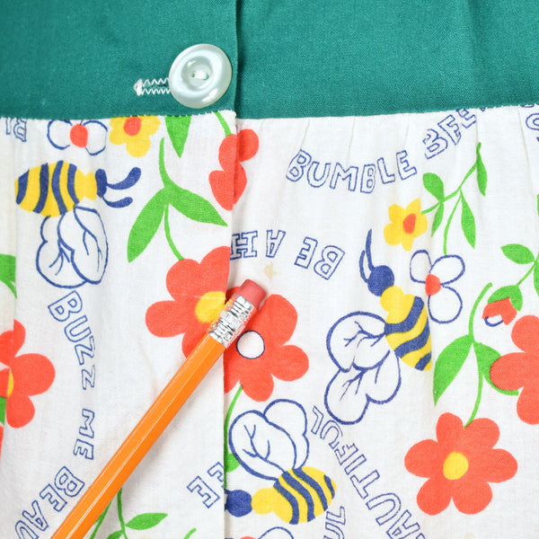 Vintage Bumble Bee Smock Top Apron Cats Like Us