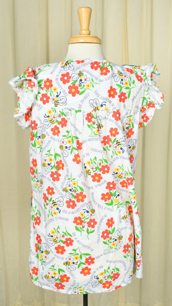 Vintage Bumble Bee Smock Top Apron Cats Like Us