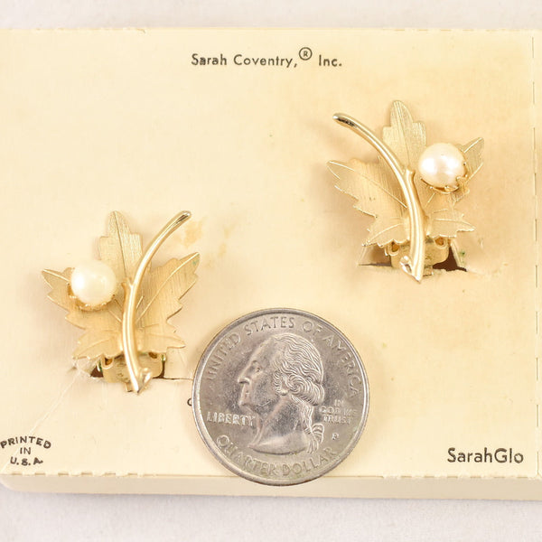 Vintage Coventry Precious Leaf Earrings Cats Like Us