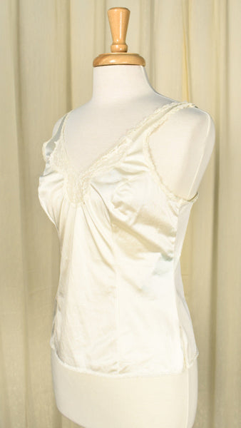 Vintage Cream Lace Camisole Tank Top Cats Like Us