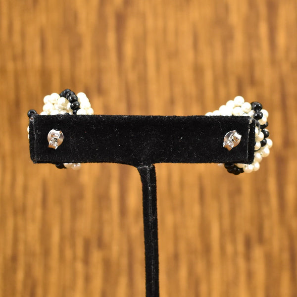 Vintage Delicate B & W Pearl Set Cats Like Us