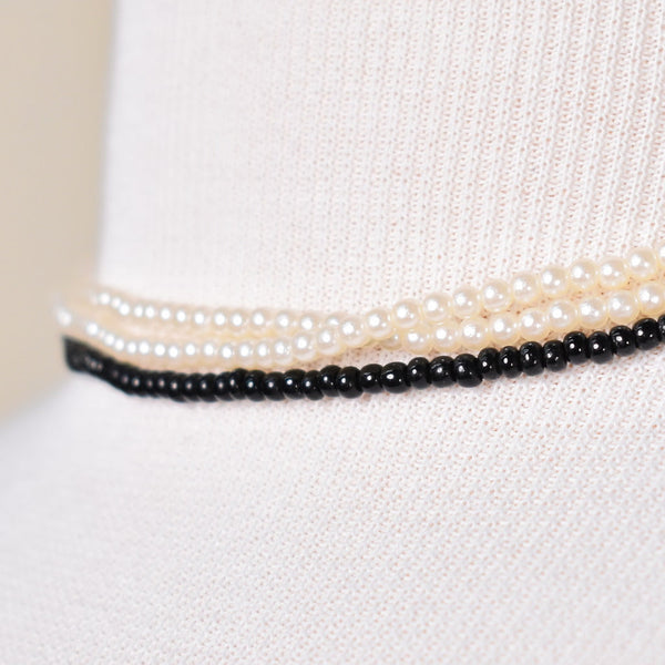 Vintage Delicate B & W Pearl Set Cats Like Us