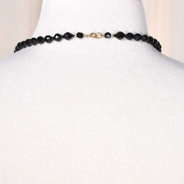 Vintage French Jet Bead Necklace Cats Like Us
