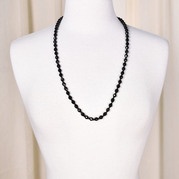 Vintage French Jet Bead Necklace Cats Like Us