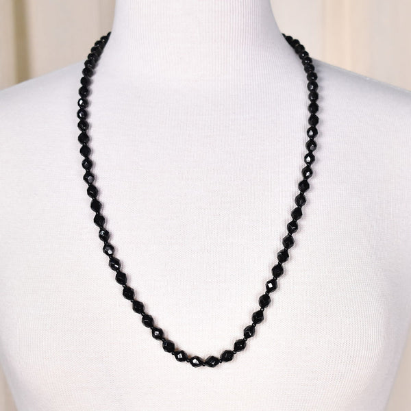 Vintage French Jet Bead Necklace Cats Like Us