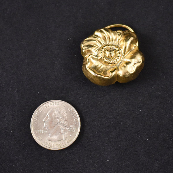 Vintage Gold Flower Scarf Clip Cats Like Us