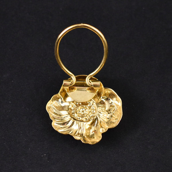 Vintage Gold Flower Scarf Clip Cats Like Us