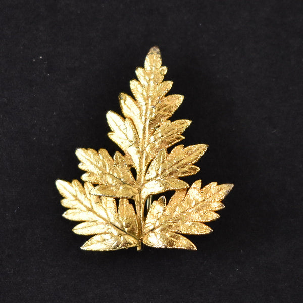 Vintage Little Gold Leaf Brooch Cats Like Us
