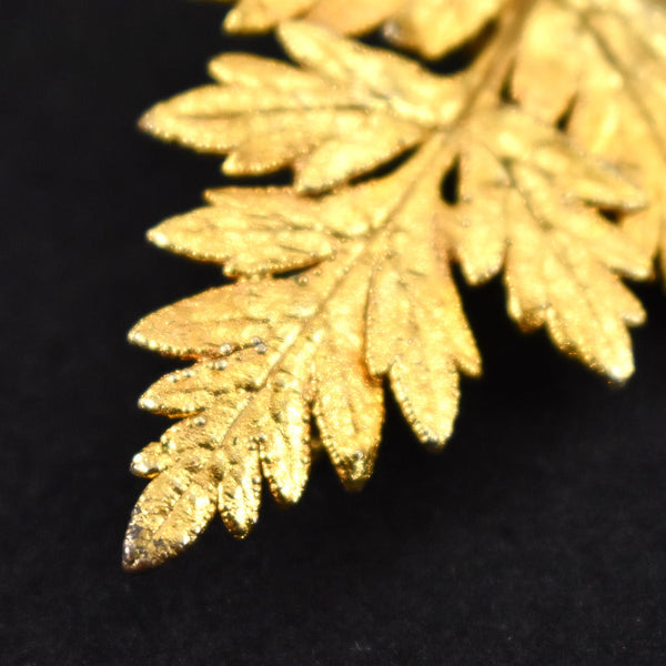 Vintage Little Gold Leaf Brooch Cats Like Us