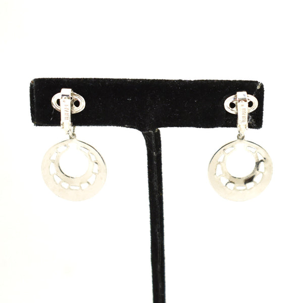 Vintage Little Silver Hoop Earrings Cats Like Us