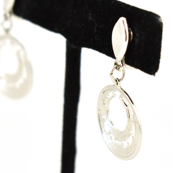 Vintage Little Silver Hoop Earrings Cats Like Us