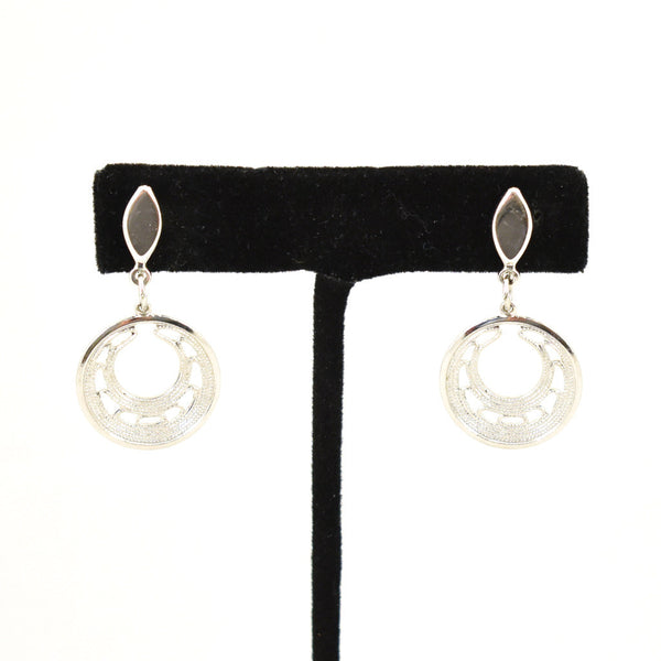 Vintage Little Silver Hoop Earrings Cats Like Us