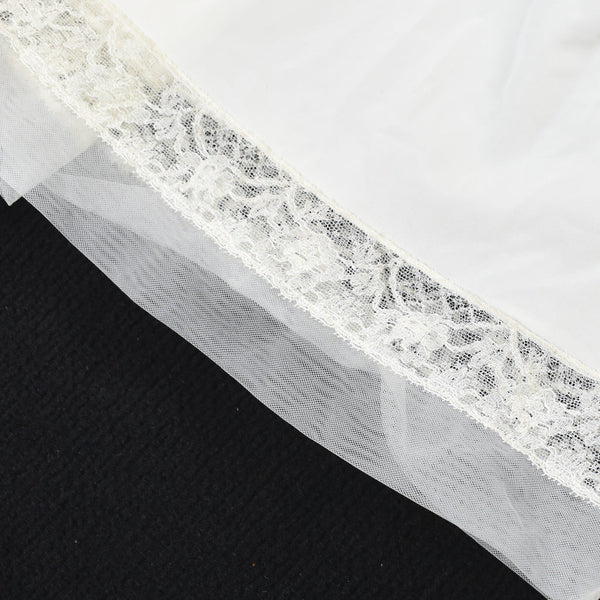 Vintage Long Sheer Lace Half Slip W20-28 Cats Like Us