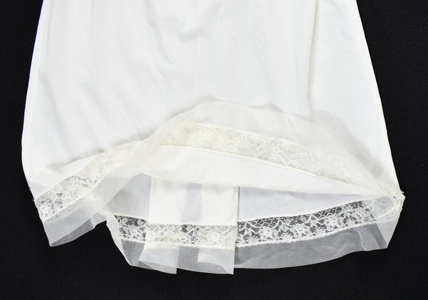 Vintage Long Sheer Lace Half Slip W20-28 Cats Like Us