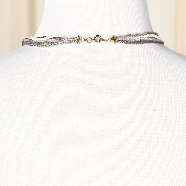 Vintage Multi Strand Pastel Necklace Cats Like Us