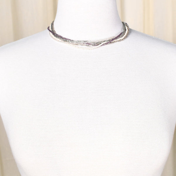 Vintage Multi Strand Pastel Necklace Cats Like Us