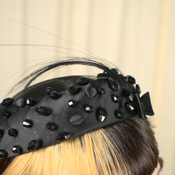 Vintage NWT 1950s Beaded Crown Hat Cats Like Us