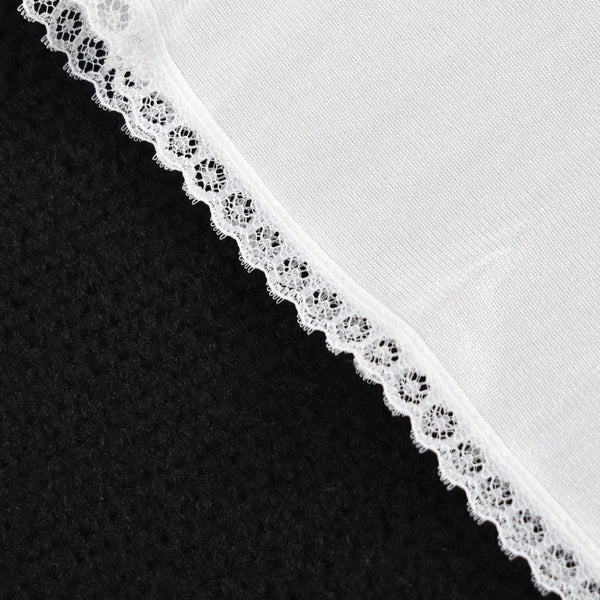 Vintage NWT White Fluted Half Slip W24-32 Cats Like Us