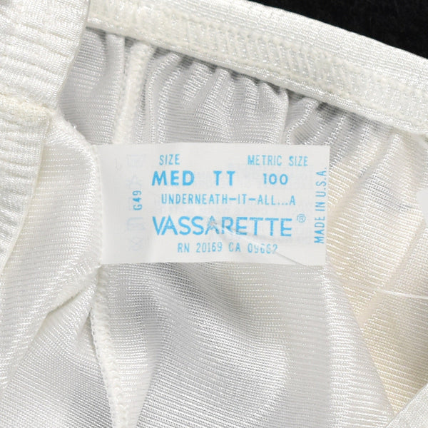 Vintage NWT White Fluted Half Slip W24-32 Cats Like Us