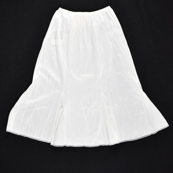 Vintage NWT White Fluted Half Slip W24-32 Cats Like Us
