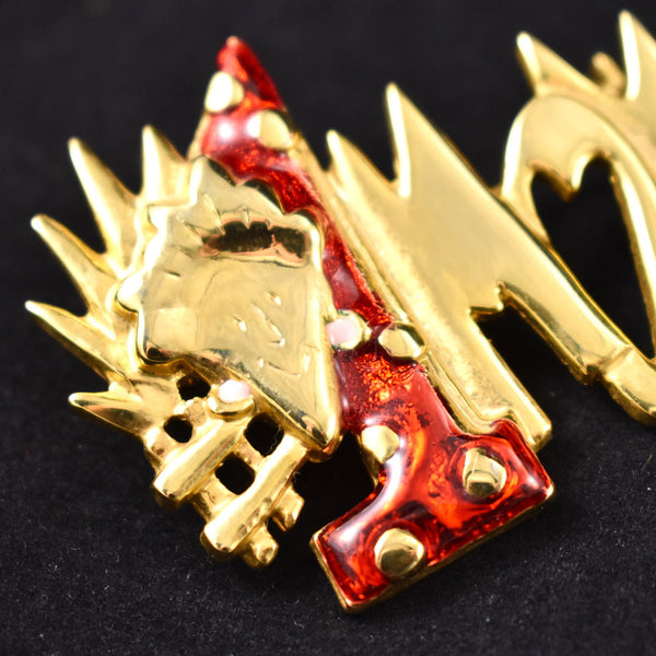 Vintage Number 1 Mom Brooch Pin Cats Like Us