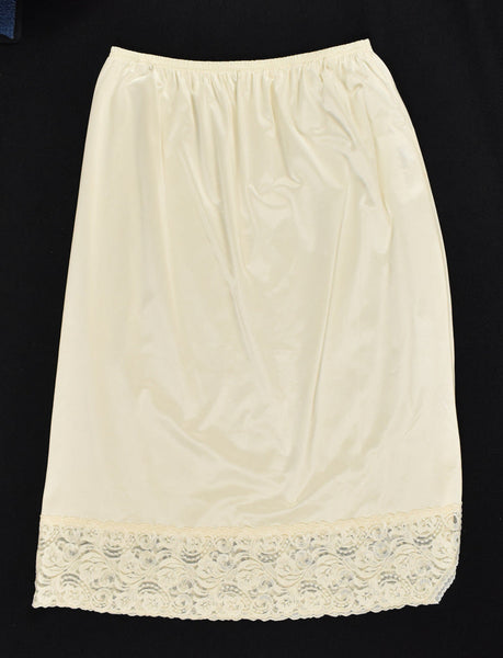 Vintage Off White Half Slip Slit W26-40 Cats Like Us