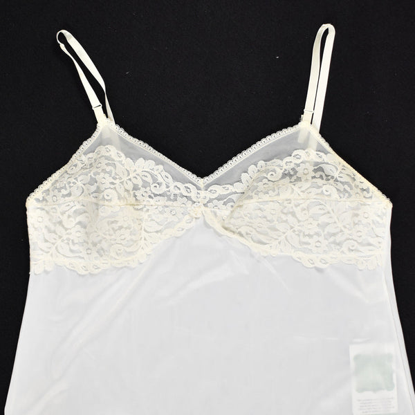 Vintage Off White Plain Lace Bust Slip Cats Like Us