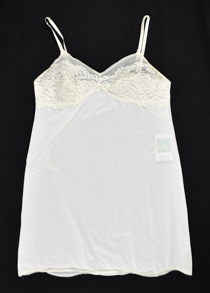 Vintage Off White Plain Lace Bust Slip Cats Like Us