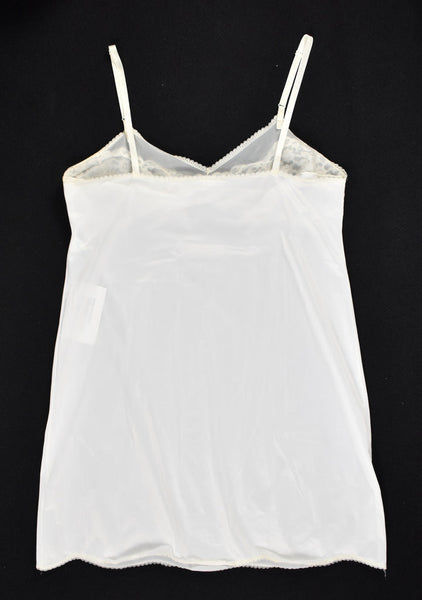 Vintage Off White Plain Lace Bust Slip Cats Like Us