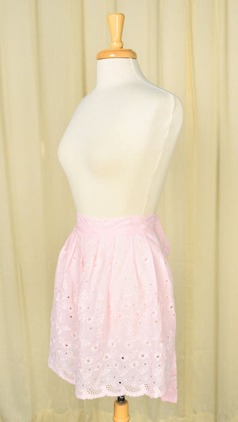 Vintage Pink Eyelet Half Apron Cats Like Us