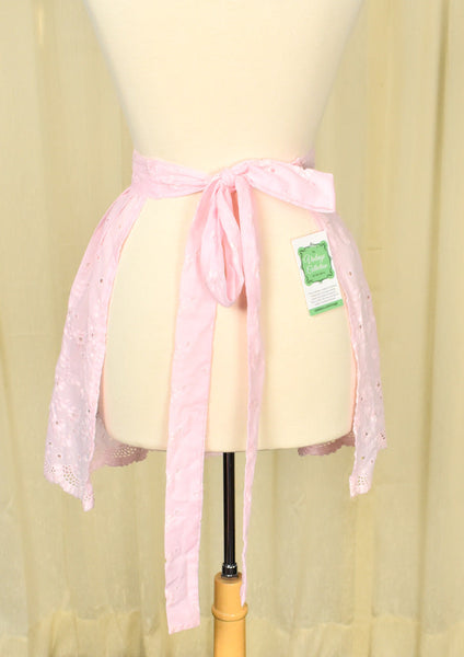 Vintage Pink Eyelet Half Apron Cats Like Us