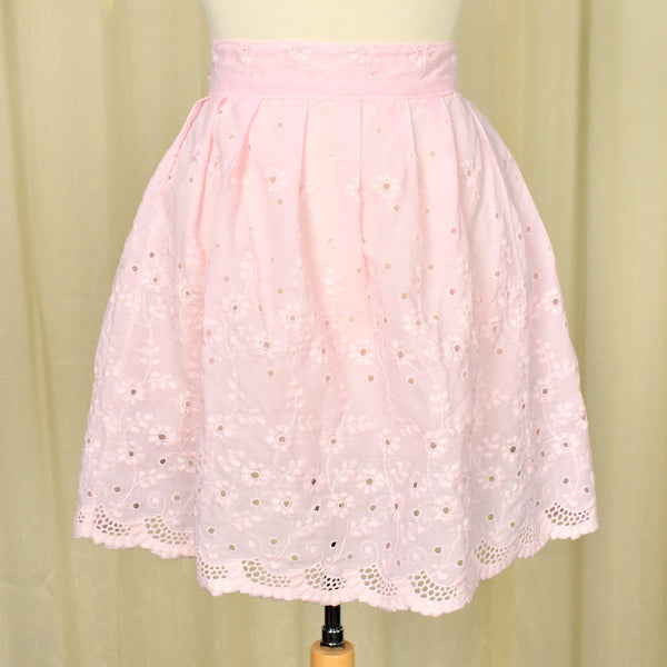 Vintage Pink Eyelet Half Apron Cats Like Us