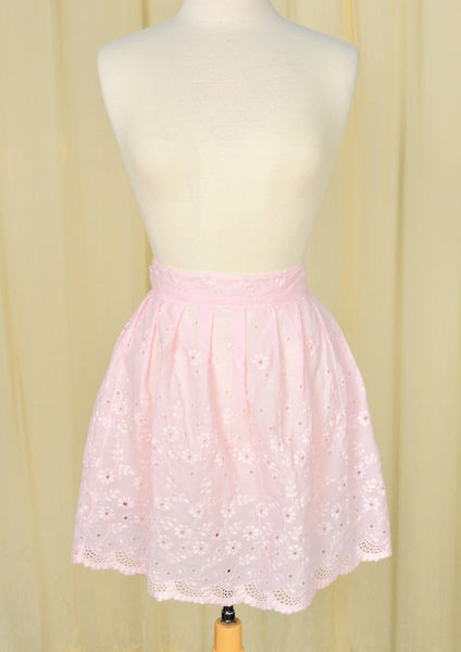 Vintage Pink Eyelet Half Apron Cats Like Us