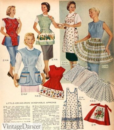 Vintage Strawberry Smock Apron Cats Like Us