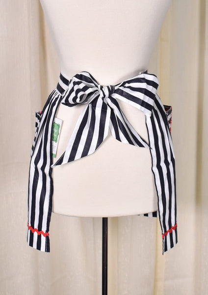 Vintage Striped Cherry Half Apron Cats Like Us