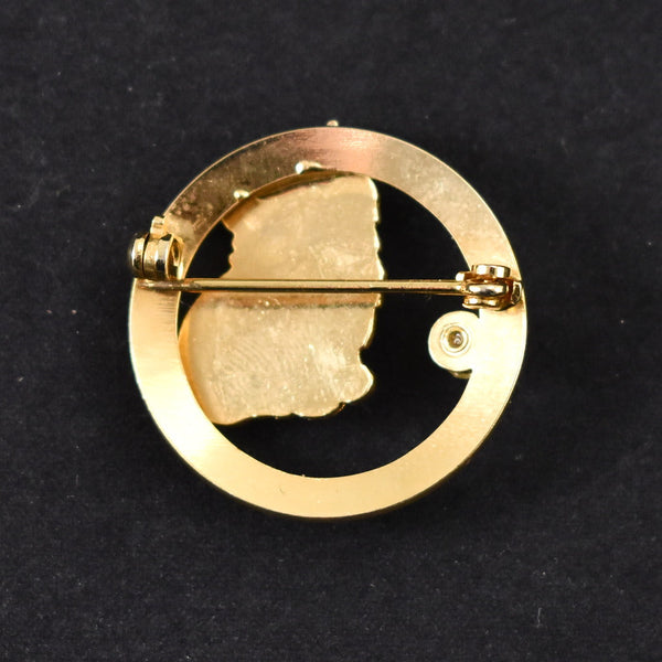 Vintage Tiny Circle & Kitten Pin Cats Like Us