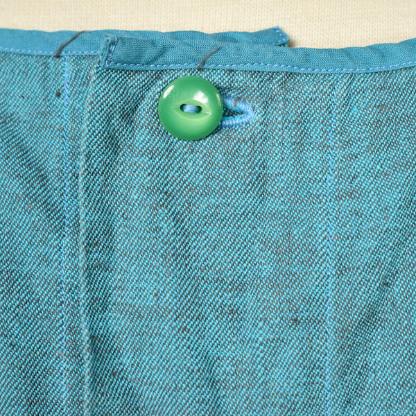 Vintage Turquoise Smock Apron Cats Like Us