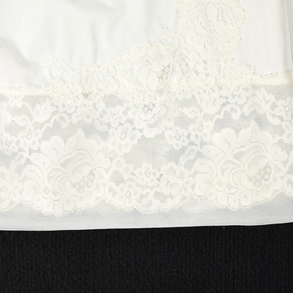 Vintage White Hidden Lace Half Slip W22-28 Cats Like Us