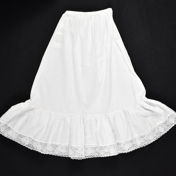 Vintage White Lace & Ruffle Slip W22-28 Cats Like Us