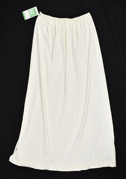 Vintage White Long Lace Trim Slip W24-33 Cats Like Us