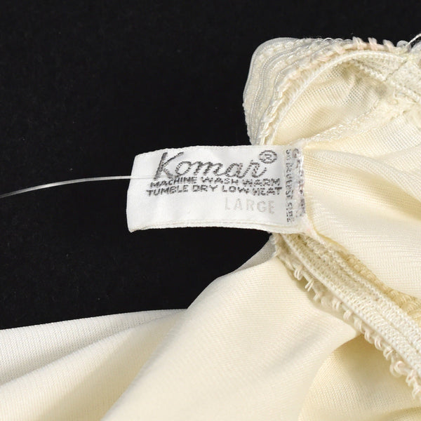 Vintage White Long Lace Trim Slip W24-33 Cats Like Us