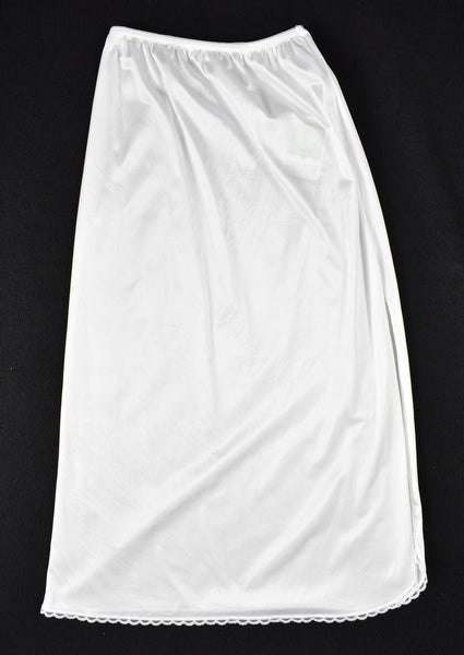 Vintage White Long Slit Half Slip W22-30 Cats Like Us