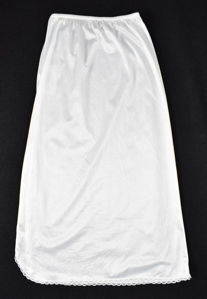 Vintage White Long Slit Half Slip W22-30 Cats Like Us