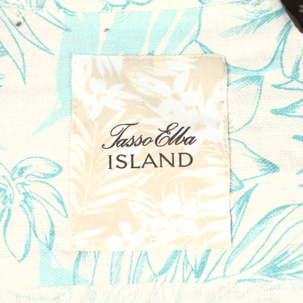 White & Aqua Palm Leaves Shirt Cats Like Us