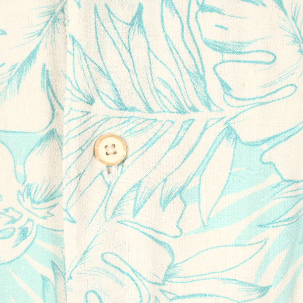 White & Aqua Palm Leaves Shirt Cats Like Us