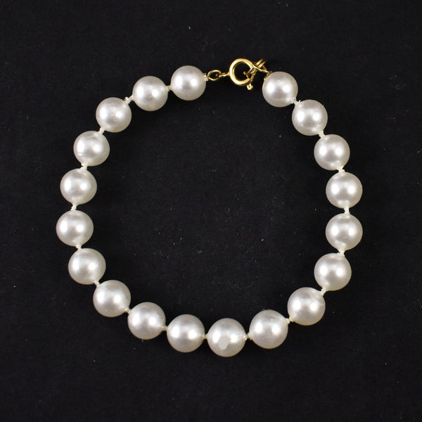 White Pearl Single Strand Bracelet Cats Like Us