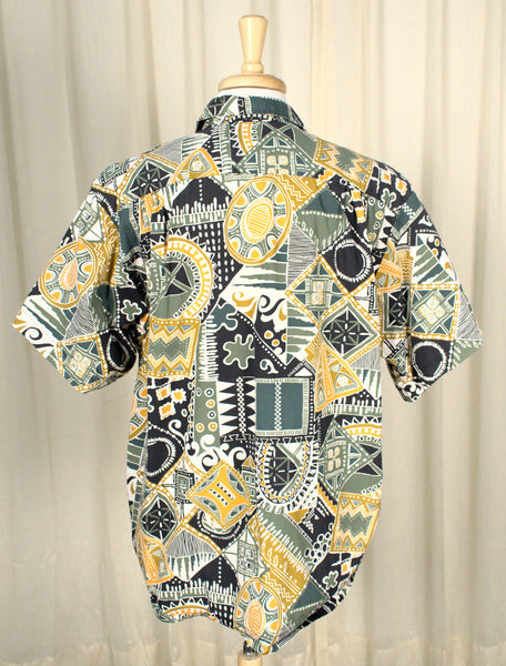 Wild Green Print Aloha Shirt Cats Like Us