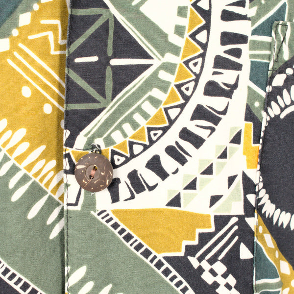Wild Green Print Aloha Shirt Cats Like Us