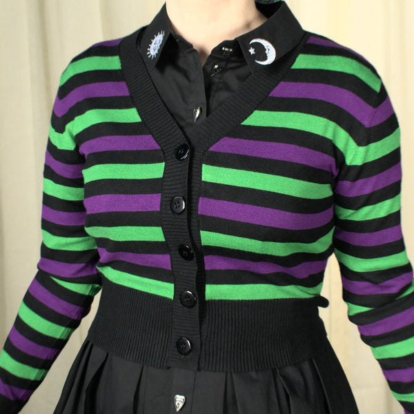 Witching Hour Striped Cardigan Cats Like Us
